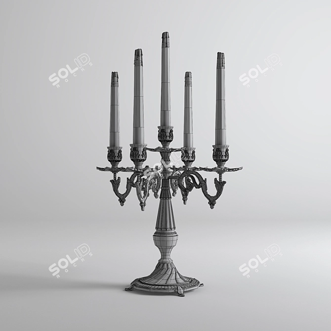 Elegant Candelabrum: V-Ray & Corona Compatible 3D model image 5