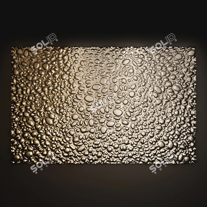 Title: Custom-Crafted Wood Carved Wall Panel 3D model image 1