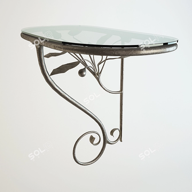 Forged Console Shelf "Anna 3D model image 2