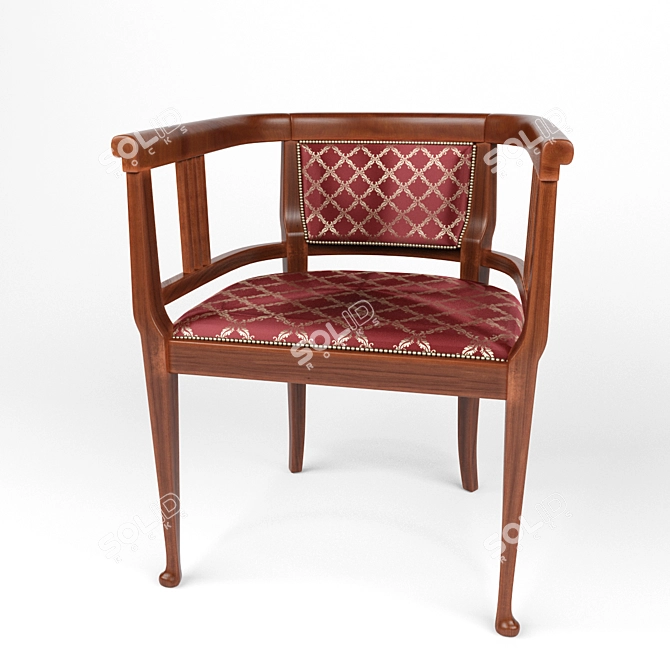 Elegant Vintage Chair 3D model image 1