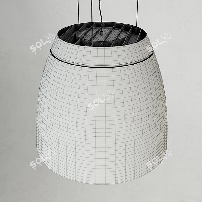 Elegant Hanging LED High-Bay 3D model image 3