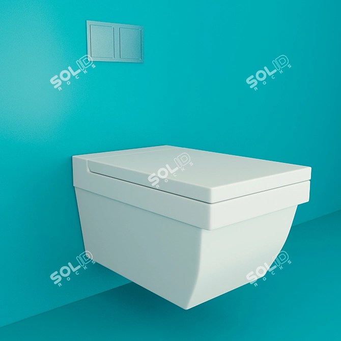 Modern Hanging Toilet Bowl 3D model image 1