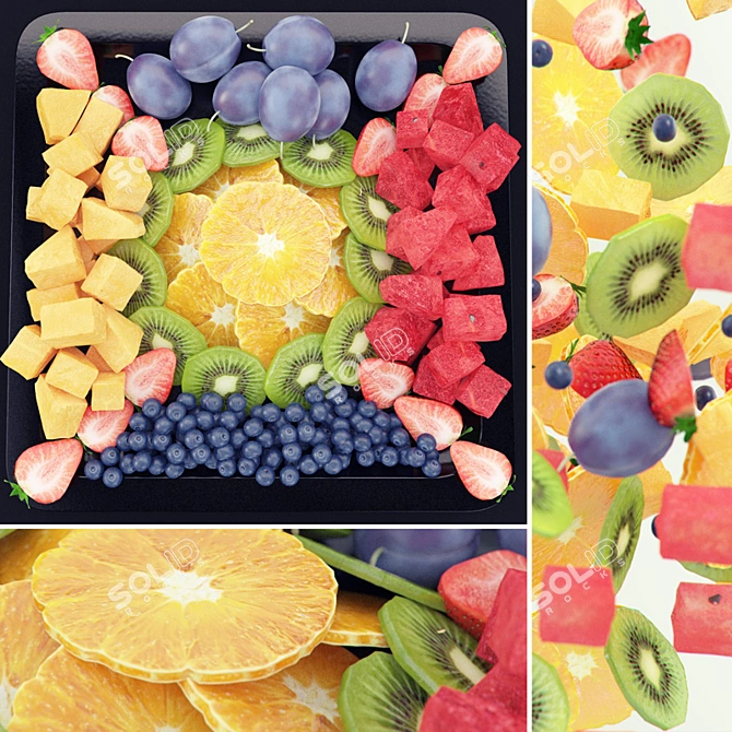 Fruit Medley Delight 3D model image 1