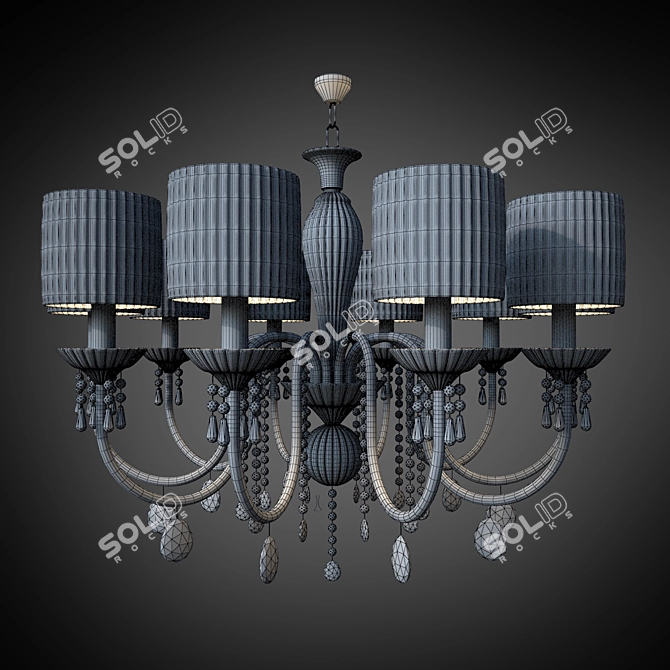 Aiardini Chandelier 2015: Elegant Crystal 12-Light 3D model image 2