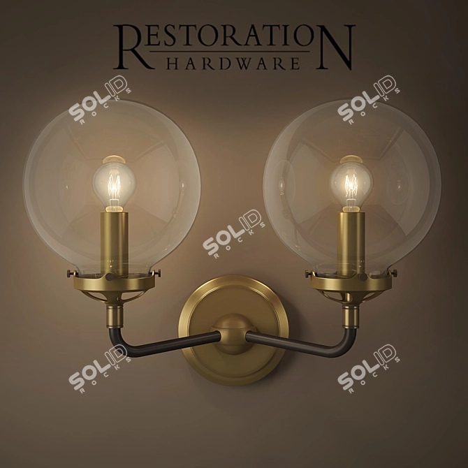 Restoration Hardware Bistro Globe Pendant 3D model image 1