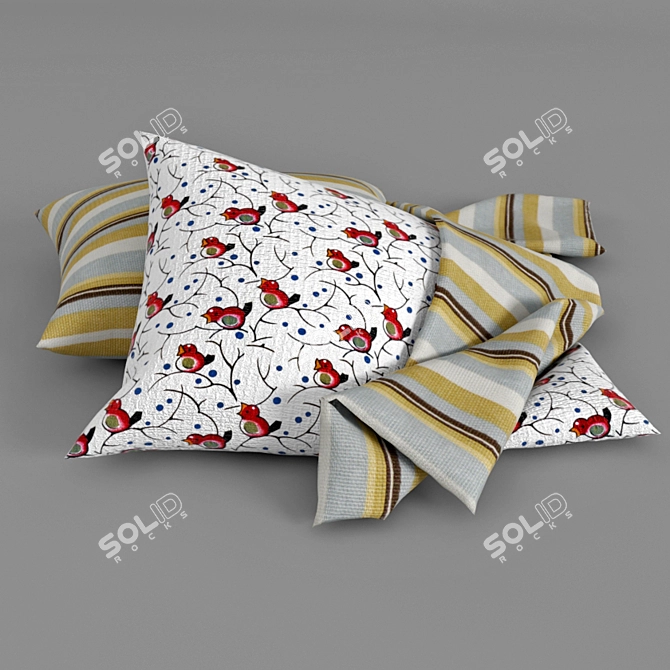 Revitalize Your Interior with Sofa Cushions 3D model image 2