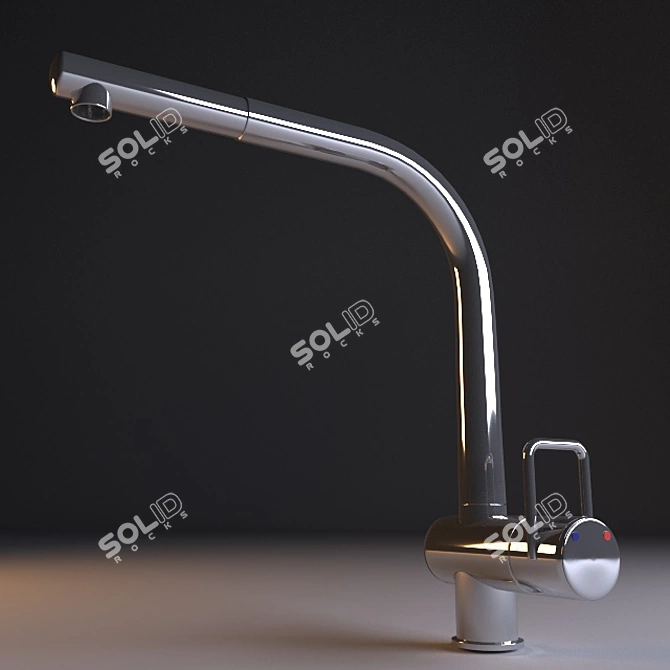 SmartFlow Kitchen Faucet 3D model image 1