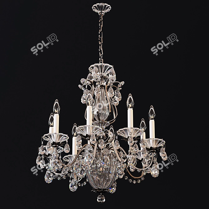 Elegant Schonbek Chandelier 1248-23 3D model image 1