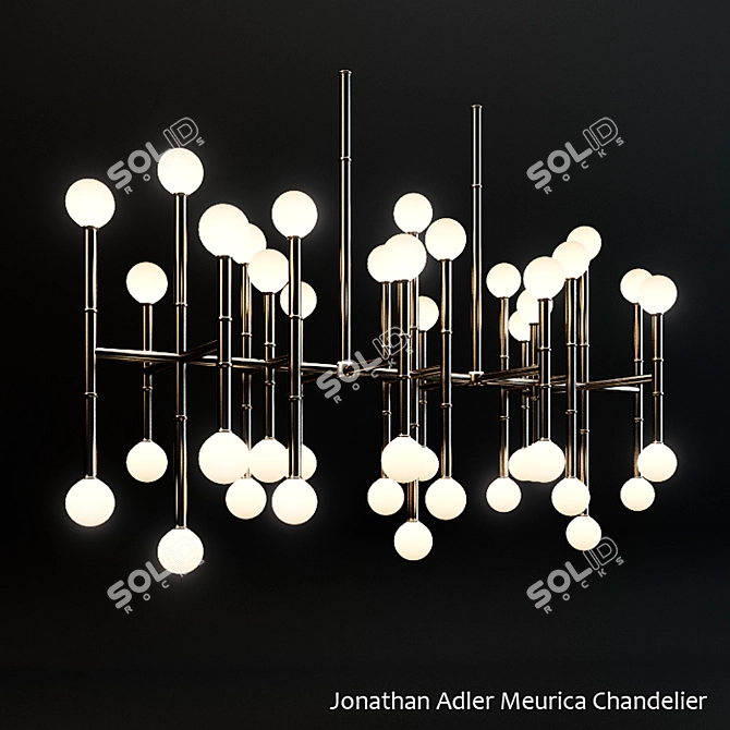 Elegant Meurice Chandelier: A Timeless Illumination 3D model image 1