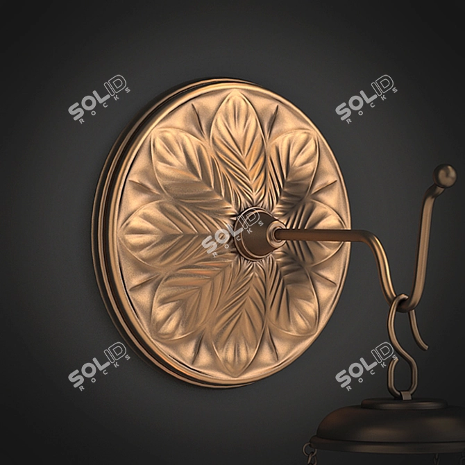 Oriental Elegance: Toscano Design Sconce 3D model image 3