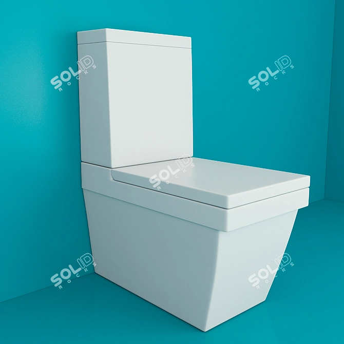 Sleek & Stylish WC Solution 3D model image 1