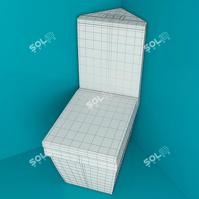 Corner Flush Toilet 3D model image 3