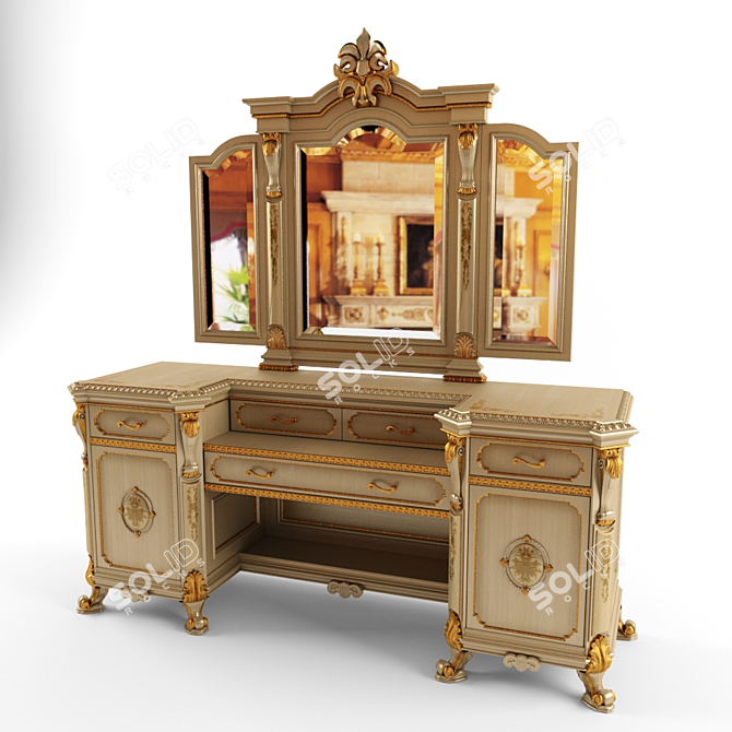 Elegant Marzorati Prestige Dressing Table 3D model image 1