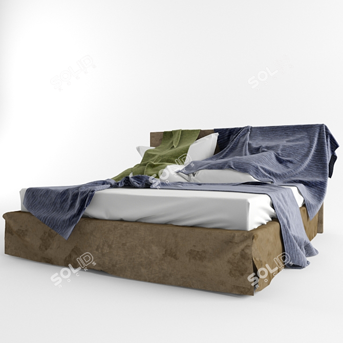 Modern Linen Set - Textured Model 3D model image 1