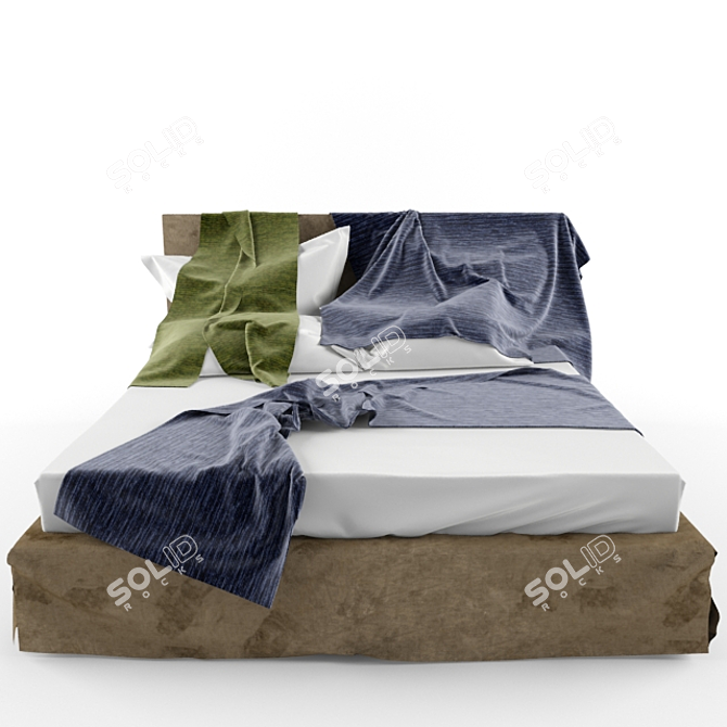 Modern Linen Set - Textured Model 3D model image 2