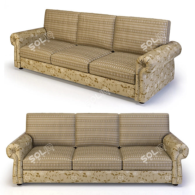 Luxury Furman Brabus Classic Sofa 3D model image 4