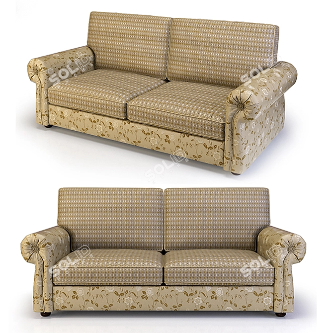 Luxury Furman Brabus Classic Sofa 3D model image 5