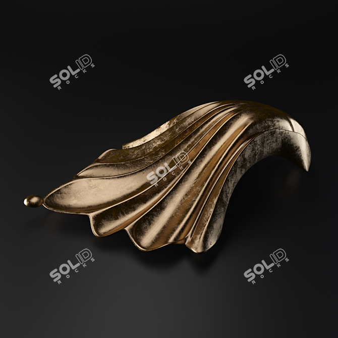 Sleek Furniture Handle 3D model image 1