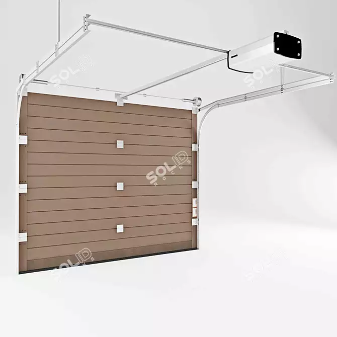 Modern Style Garage Doors 3D model image 1