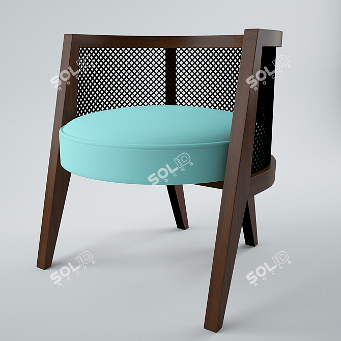 Elegant Arabesk Armchair: Luxurious Comfort 3D model image 3