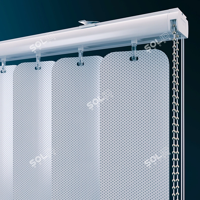 Versatile Vertical Blinds 3D model image 2