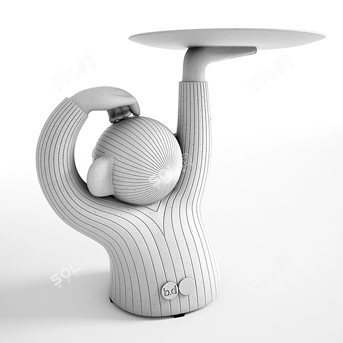 Title: Monkey-Side Table: For Soul, Books & Bananas 3D model image 3