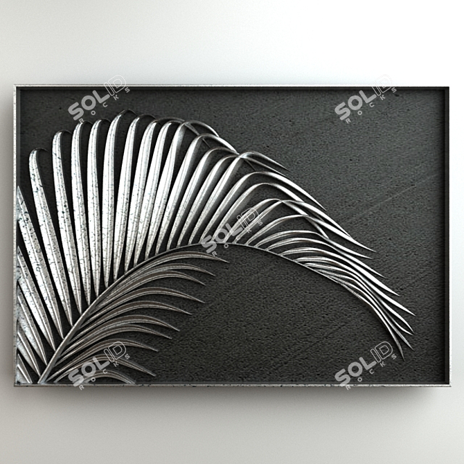 Exquisite Coconut Leaf Ornament 3D model image 1