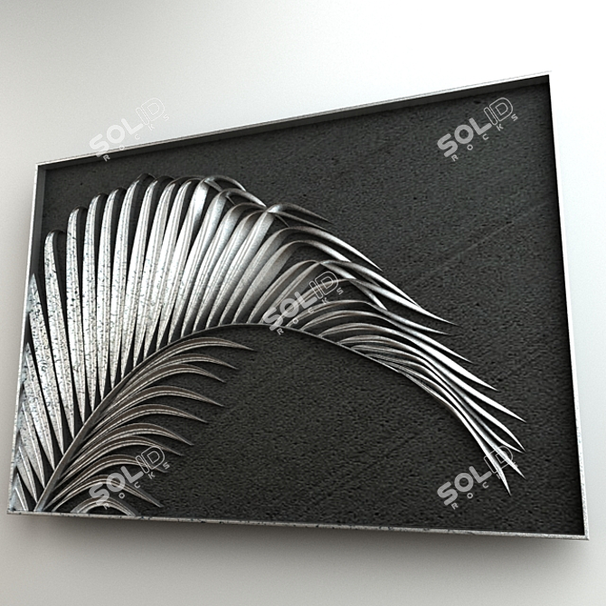 Exquisite Coconut Leaf Ornament 3D model image 2