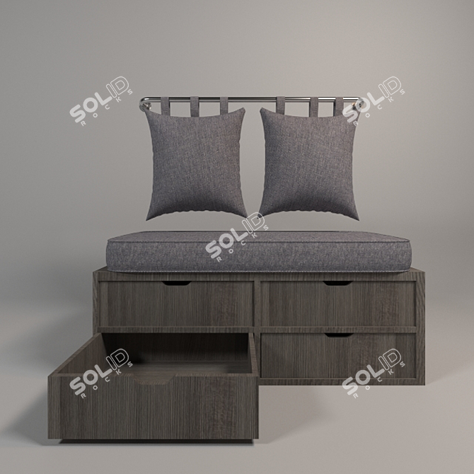 Compact Terrace Sofa 3D model image 1