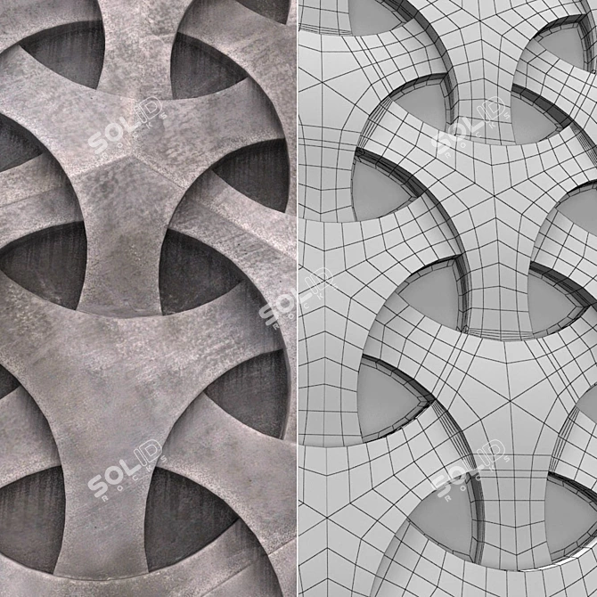 Soncrete Hex Wall Tiles 3D model image 2