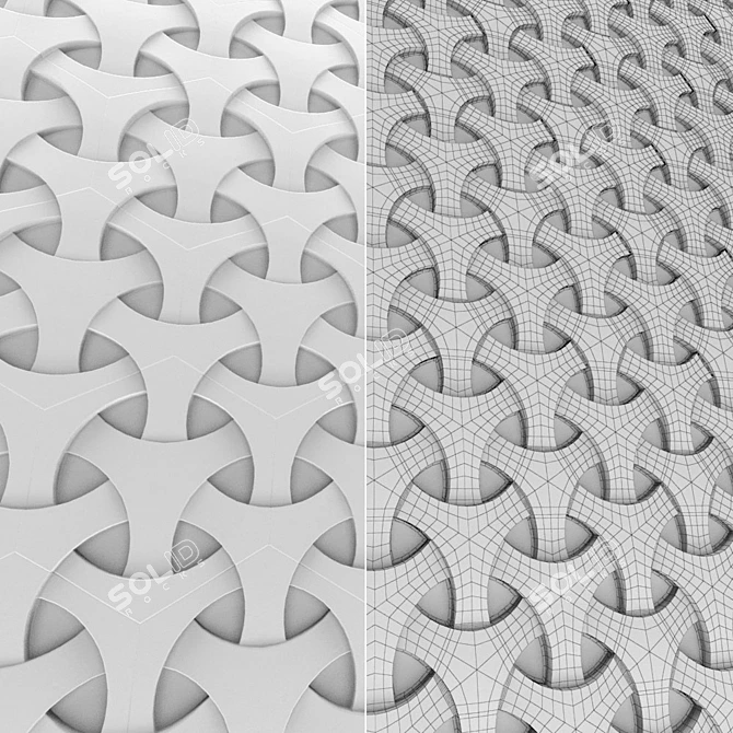 Soncrete Hex Wall Tiles 3D model image 3