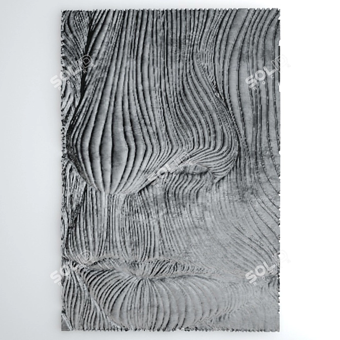 Customized Wooden Wall Panel Art 3D model image 1