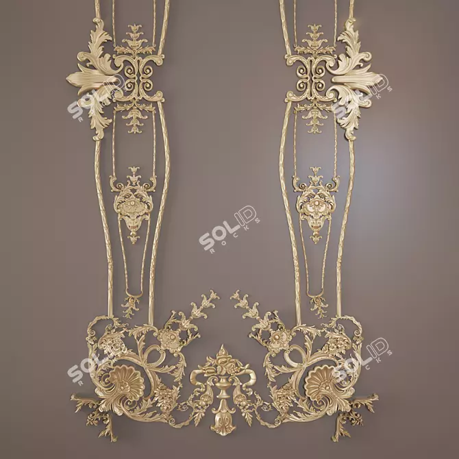 Elegant Plaster Decor by AM 3D model image 1