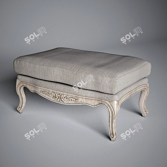 Cozy Ottoman Pouf 3D model image 1