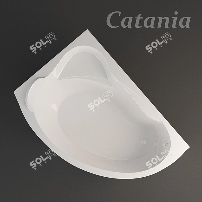 Elegant Catania Bath - Perfect Addition to Any Bathroom 3D model image 2