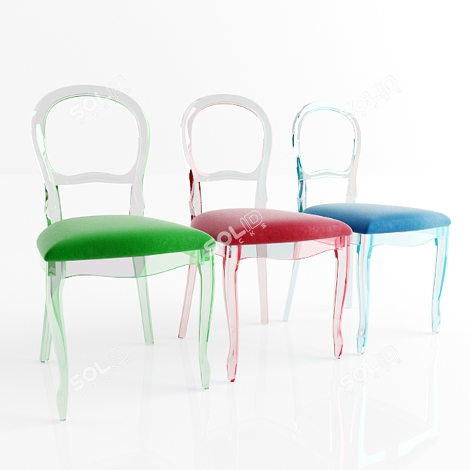 Elegant Classic Chair 3D model image 2