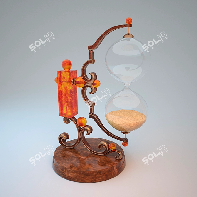 Elegant Sand Timer 3D model image 1