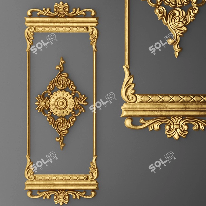 Translated description: Stucco, Frame.

Title: Elegant Stucco Frame 3D model image 1