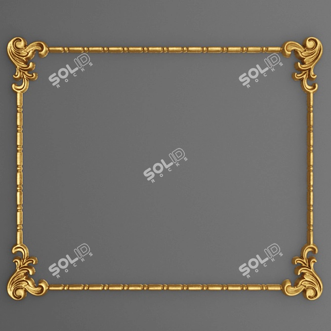 Elegant Stucco Frame 3D model image 1