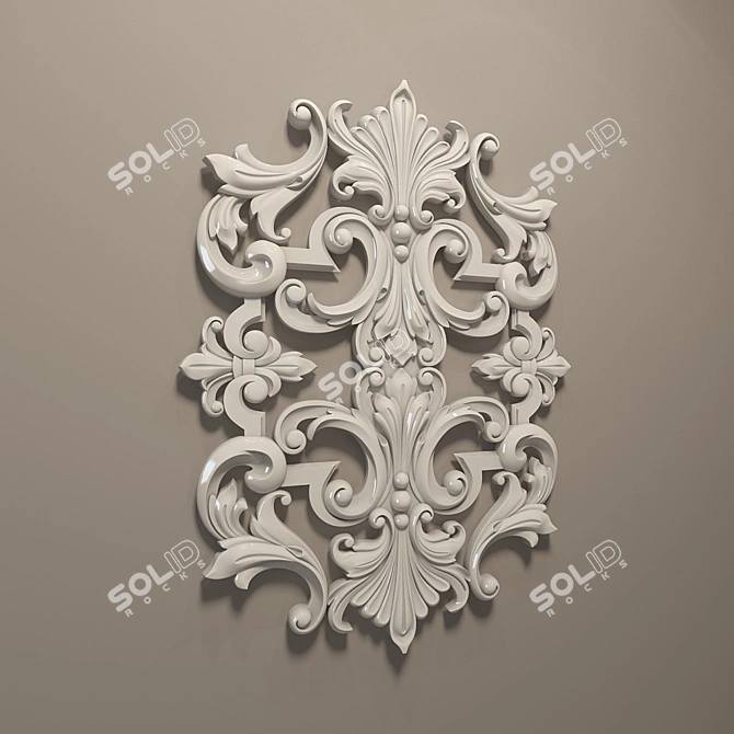 Artistic Decorative Element 3D model image 1