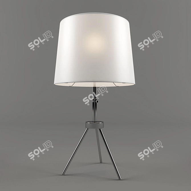 Elegant Chrome Table Lamp 3D model image 1