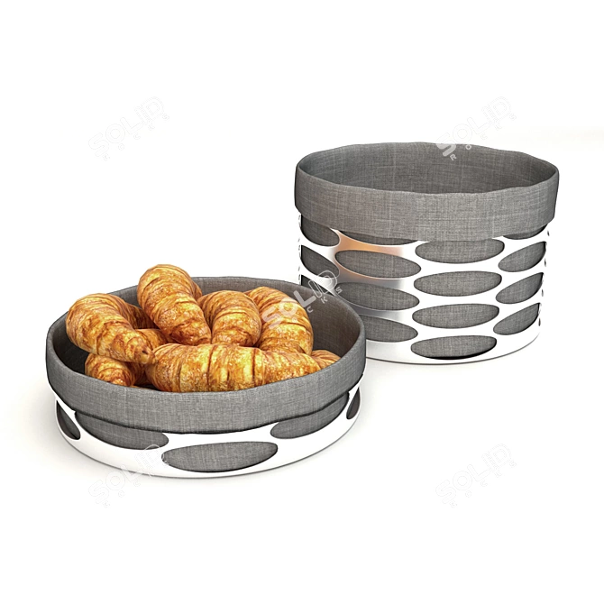 Gourmet Delight Croissant Assortment 3D model image 1