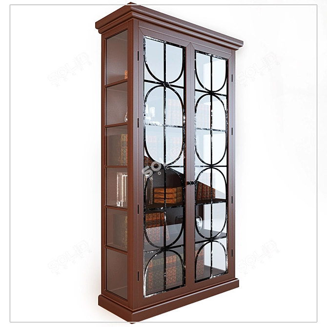 Elegant Classic Showcase - 1250x450x2300 mm 3D model image 2