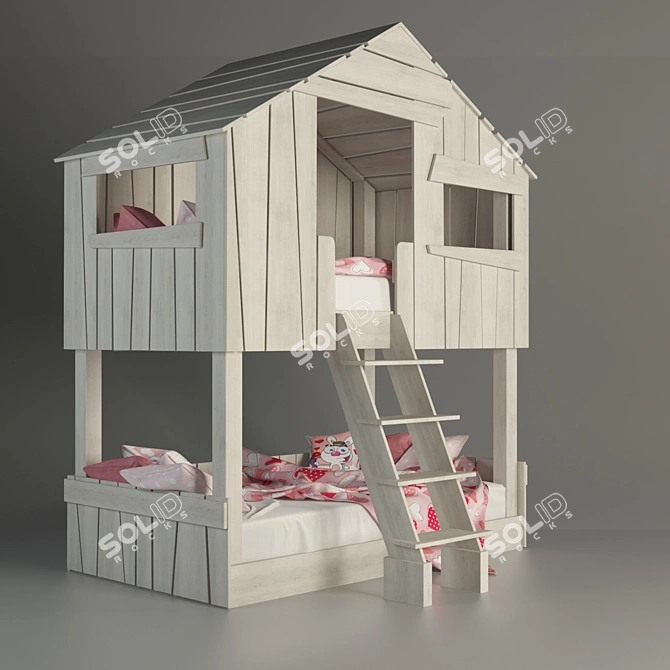 Little Dream Haven: Child's Bed Dwelling 3D model image 1