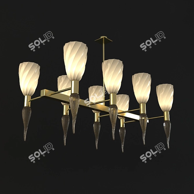 Elegant Modigliani Chandelier 3D model image 1