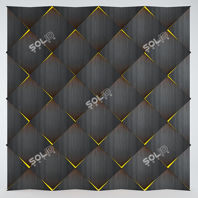 Sleek Wall Panel Z 3D model image 2