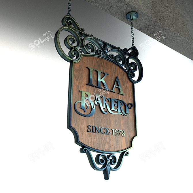 Vintage Iron Signages 3D model image 2