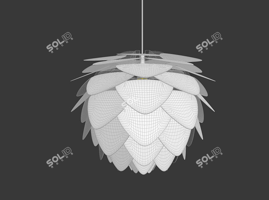 Elegant Silvia Pendant Lamp 3D model image 2