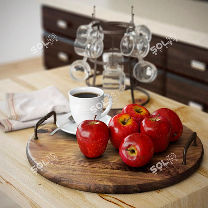 Crisp & Juicy Apples 3D model image 1