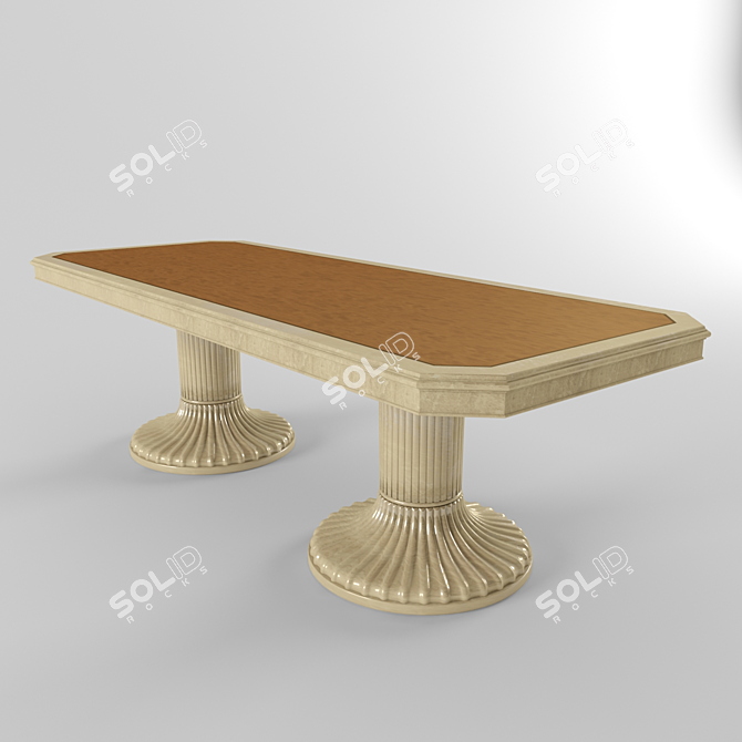 Stylish Large Dining Table 3D model image 1